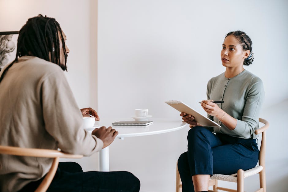 Confident HR professional leading a meeting