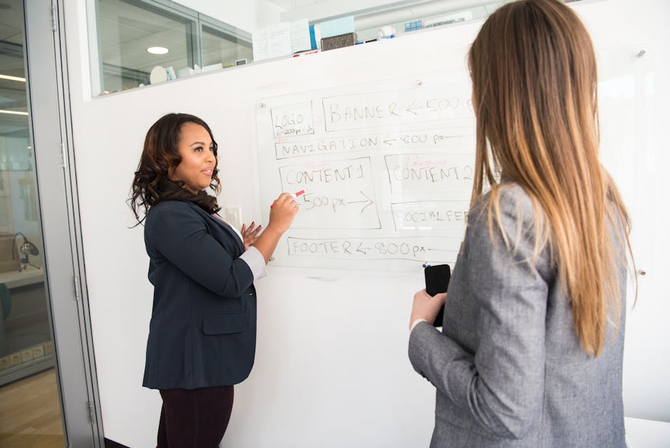 Employees in AI training session