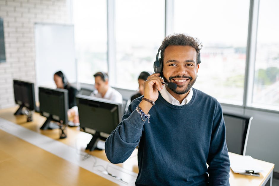 IT support team helping employee