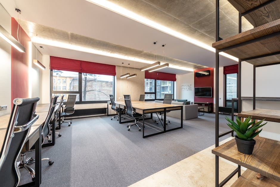 agile office with biophilic design elements