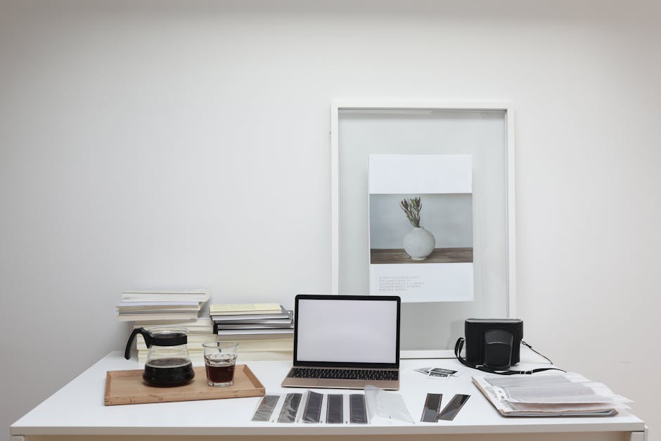 art-inspired meeting room with digital display