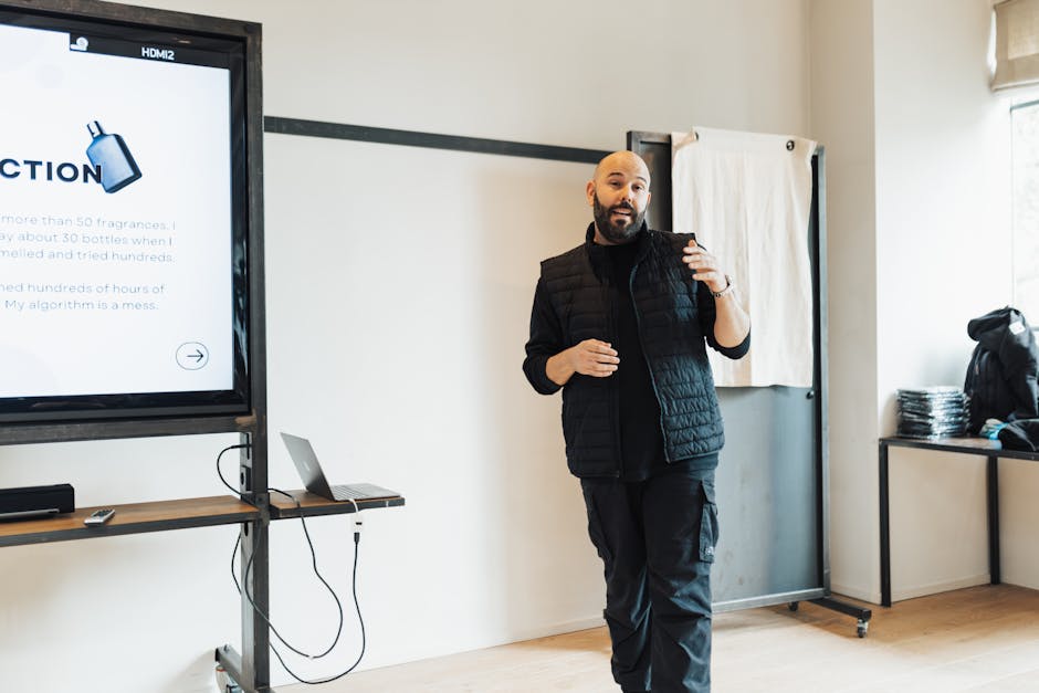 business professionals sharing knowledge in meeting room