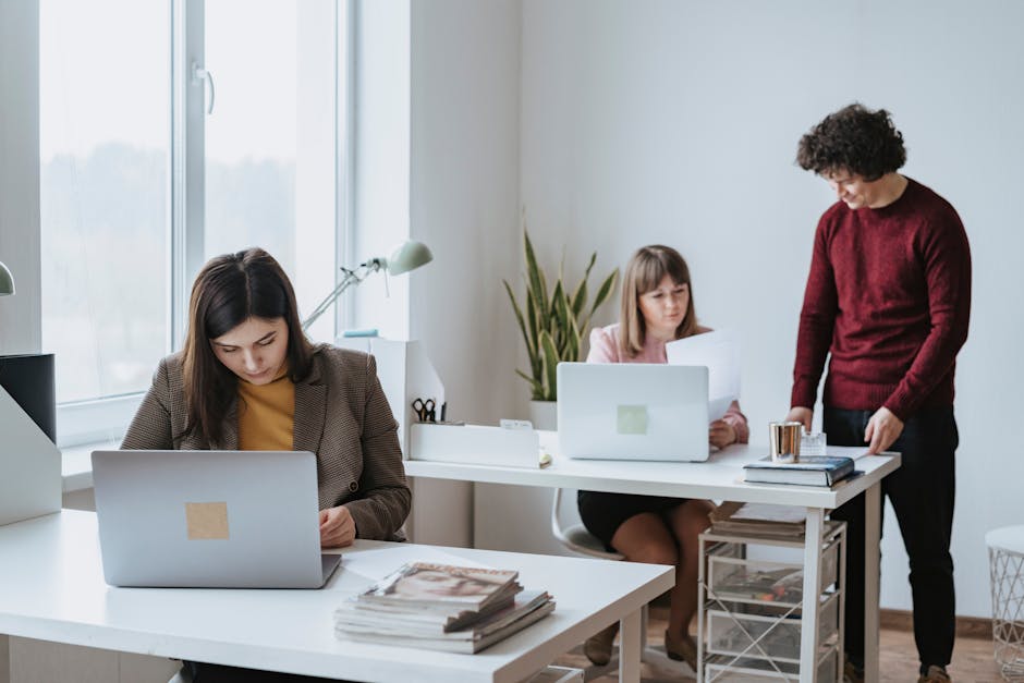 collaborative workspace with hot desks