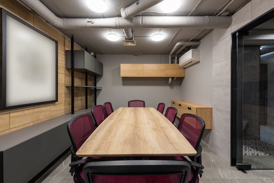 conference room with adjustable lighting