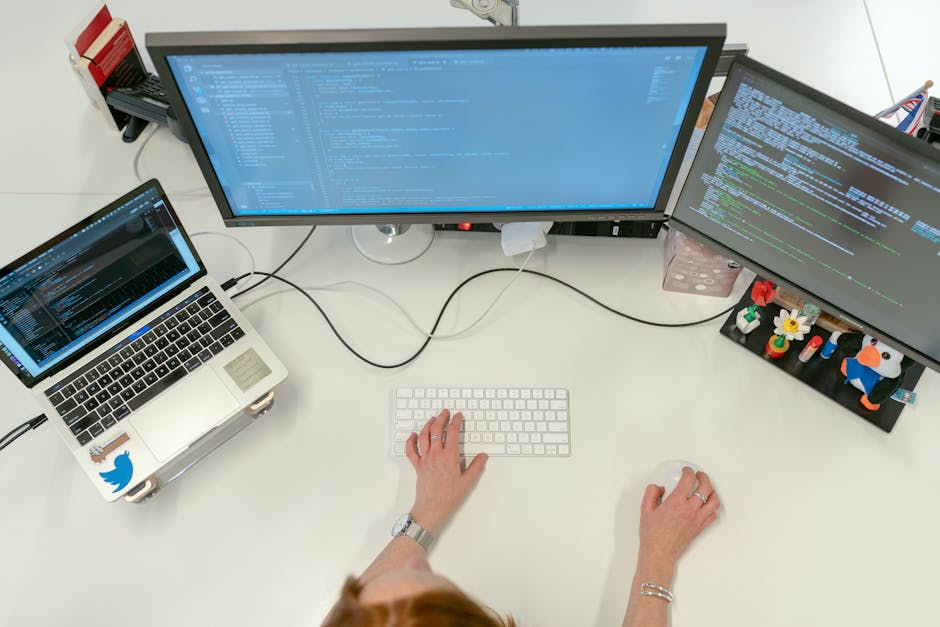 digital workplace with paperless office setup