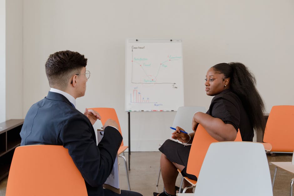 diverse group of employees in modern office setting