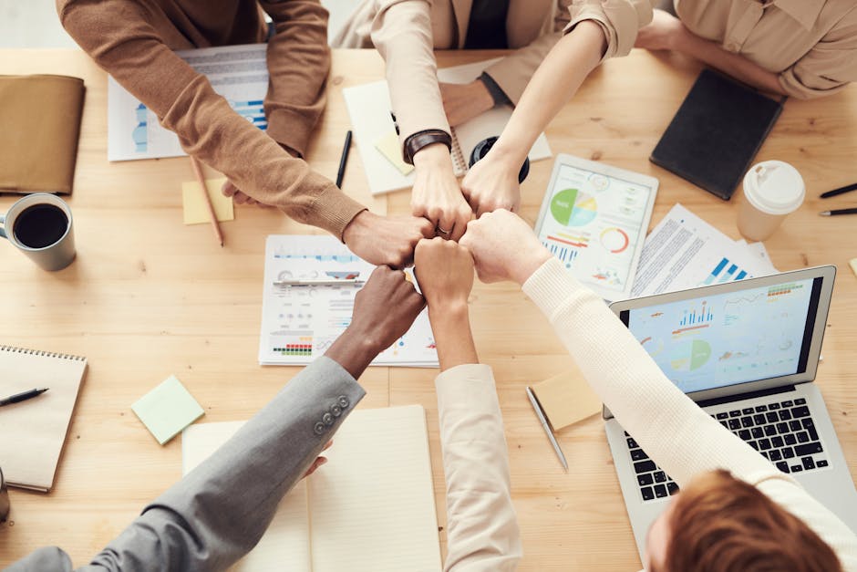 diverse team collaborating on digital workspace