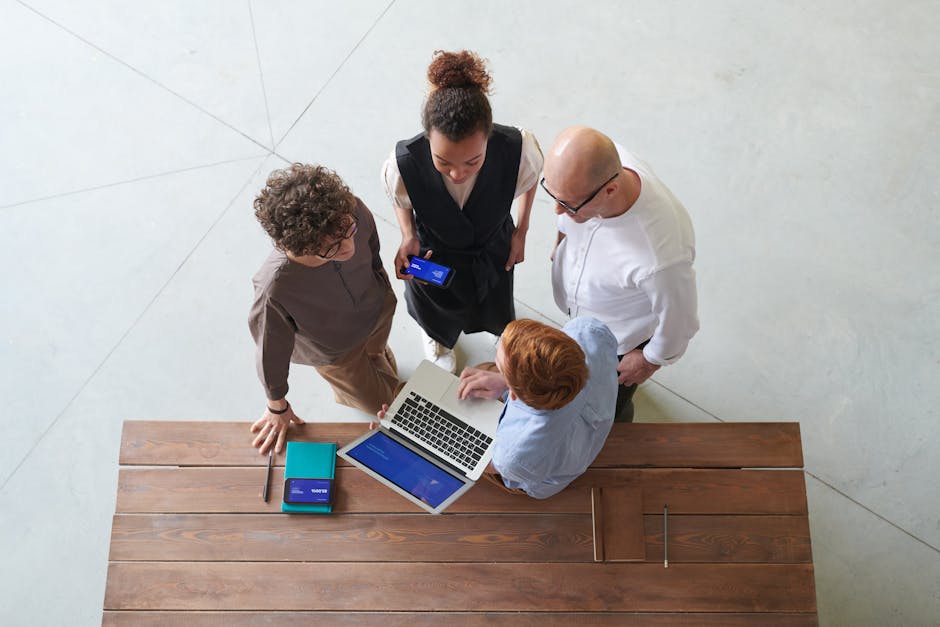 diverse team in modern office setting