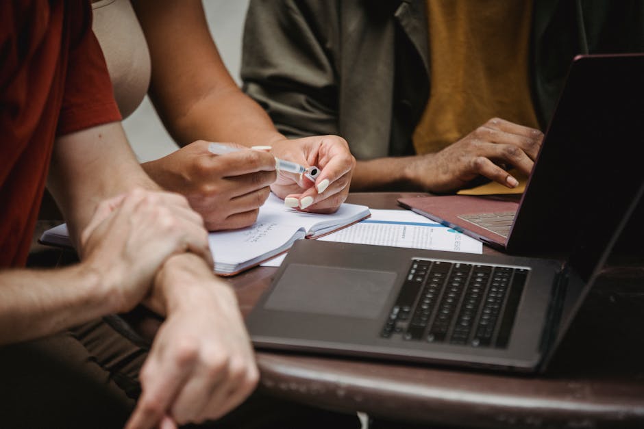 diverse team working together in office