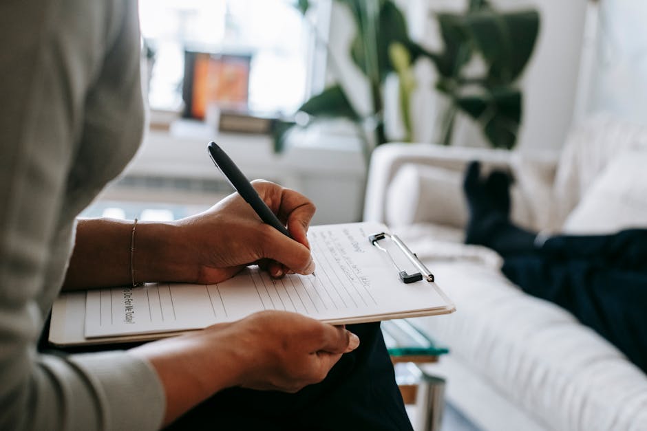 employee filling out health questionnaire