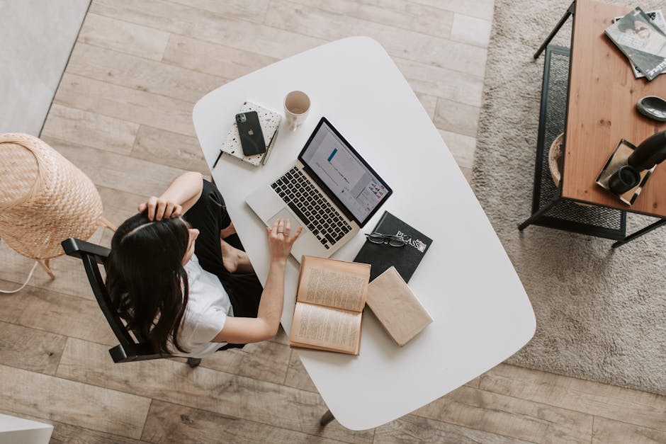 employee using digital platform on laptop