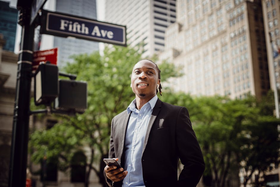 employee using smartphone to sign in at office