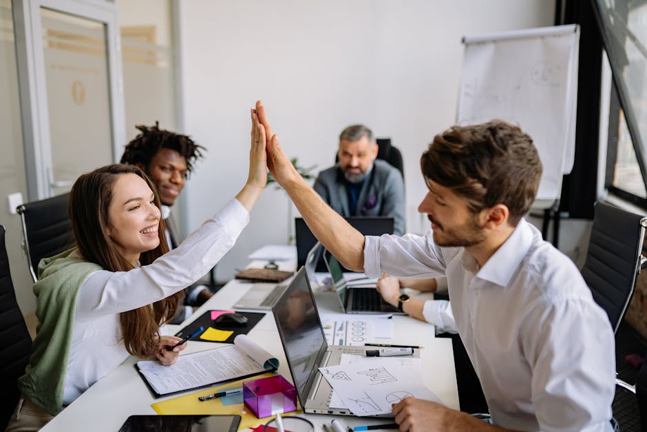 employees engaging in wellness activities at work