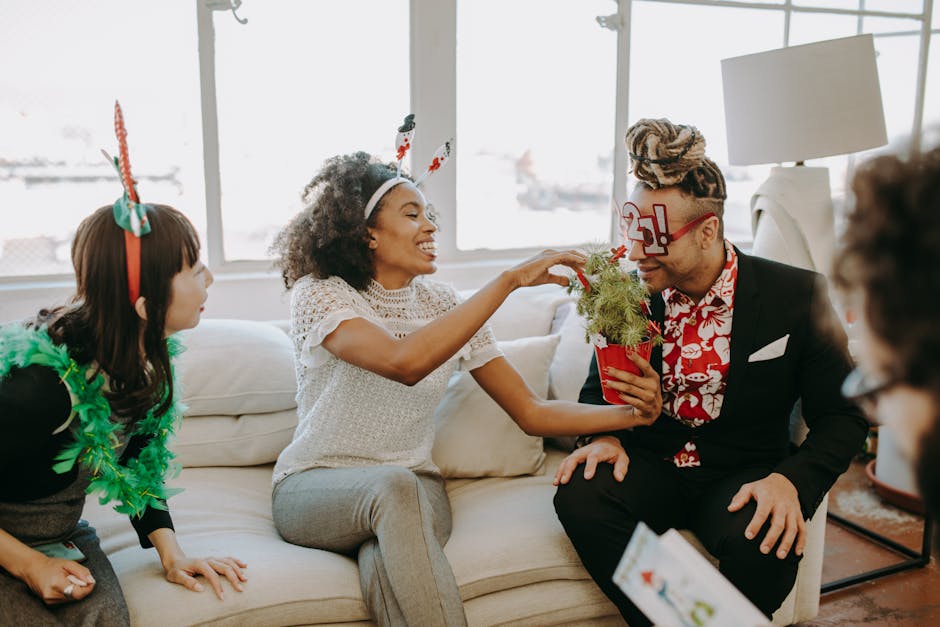 employees enjoying social interaction in office