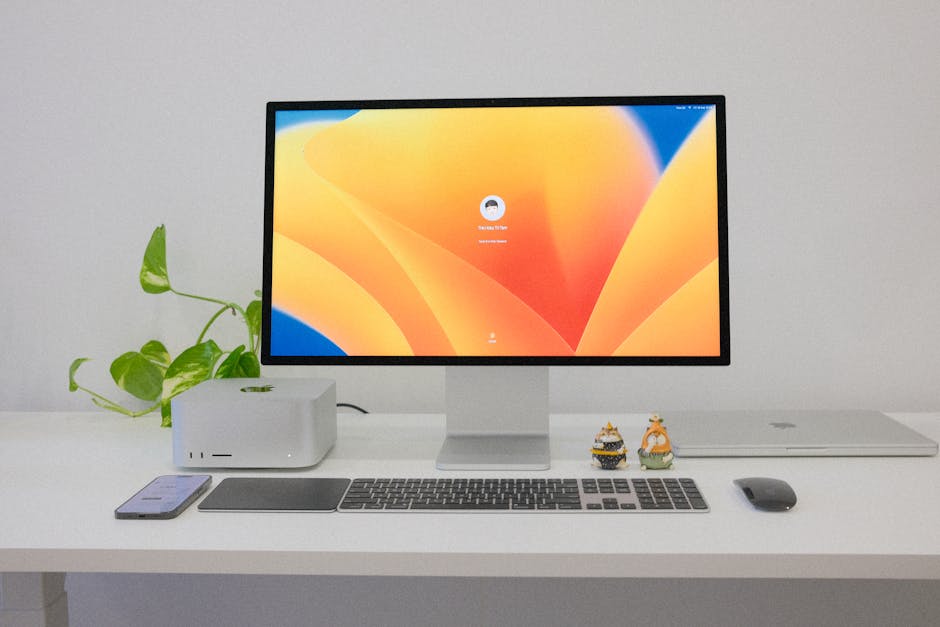 ergonomic standing desk setup office