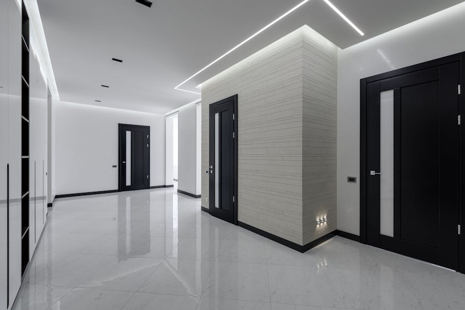 futuristic office building entrance with advanced access control technology