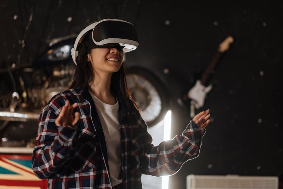 futuristic office technology virtual reality