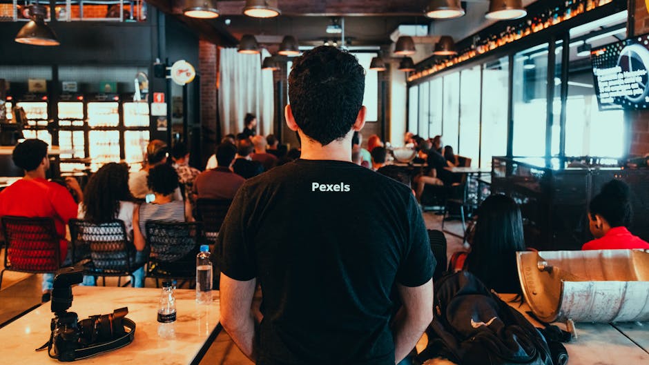 group of people in a creatively designed meeting room