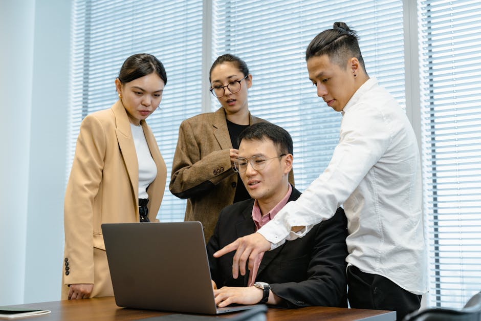 innovative office space with people collaborating