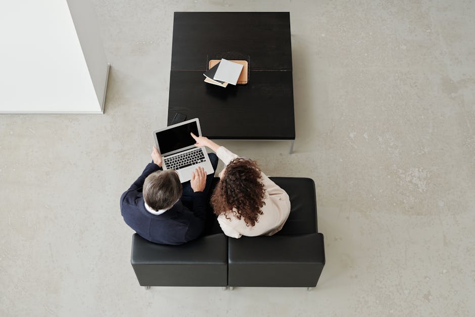 modern office lobby with digital displays