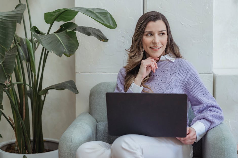 office worker using digital devices