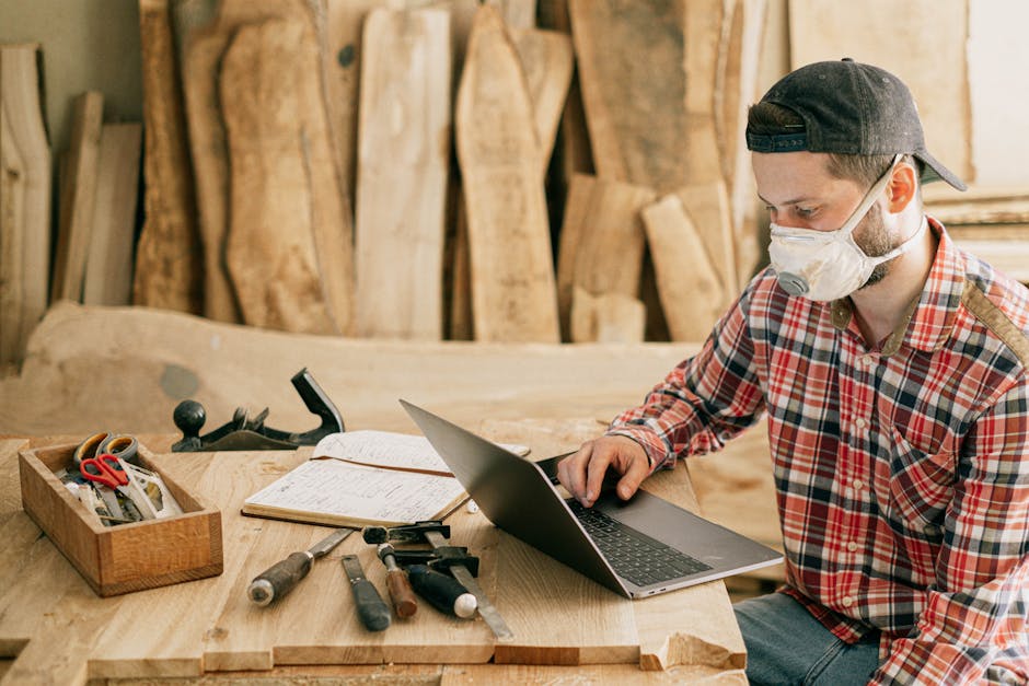 office workers with masks