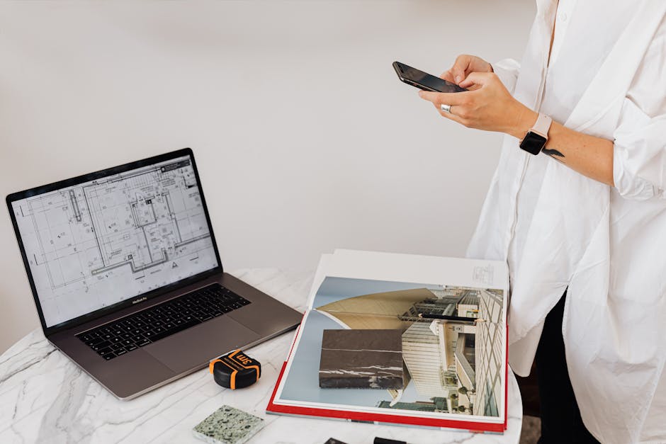 person using smartphone app to book office desk