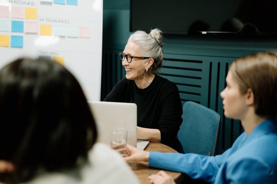 professional team discussing brand strategy