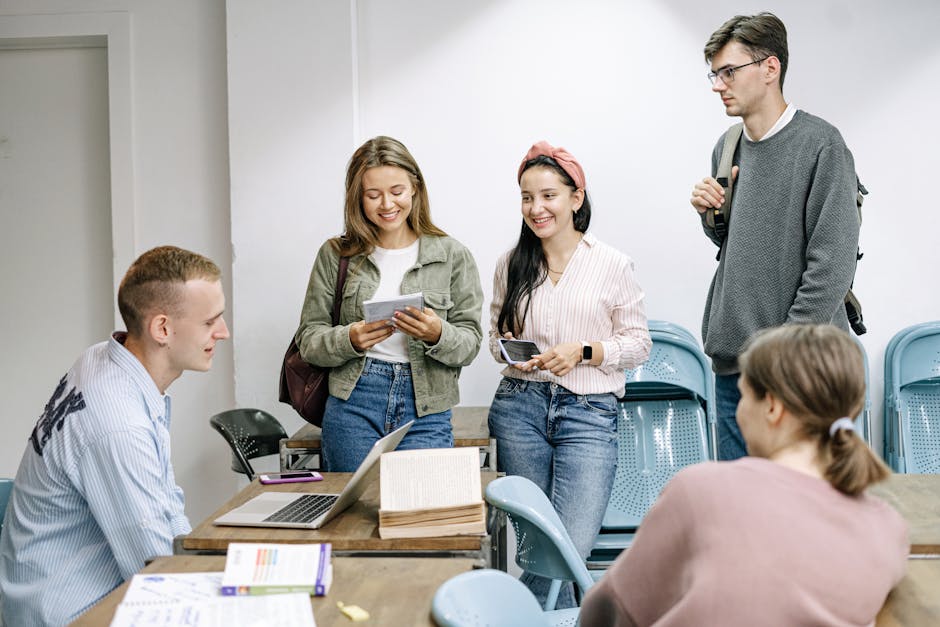 team collaborating in space-themed meeting room