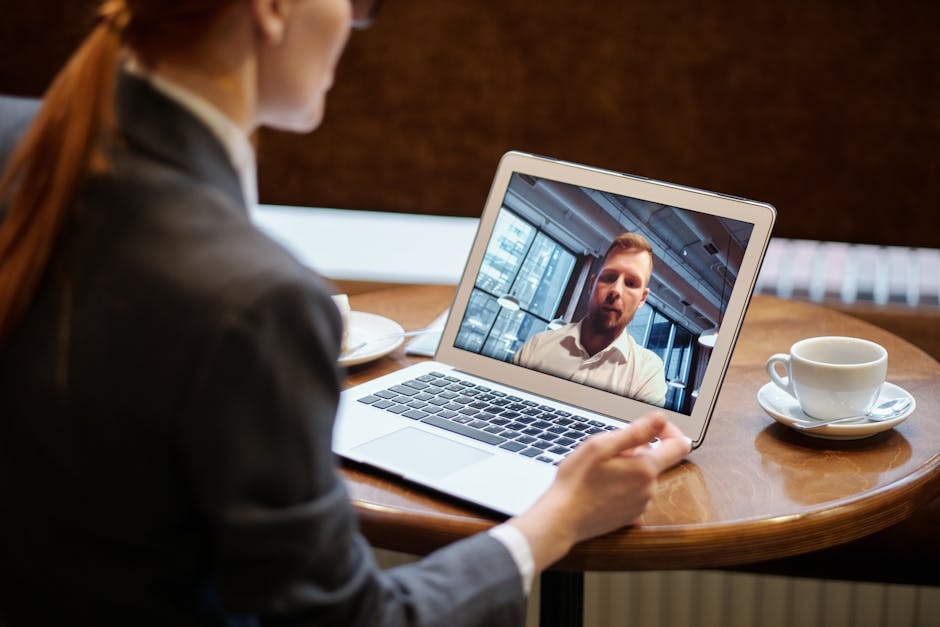 team collaborating via video conference