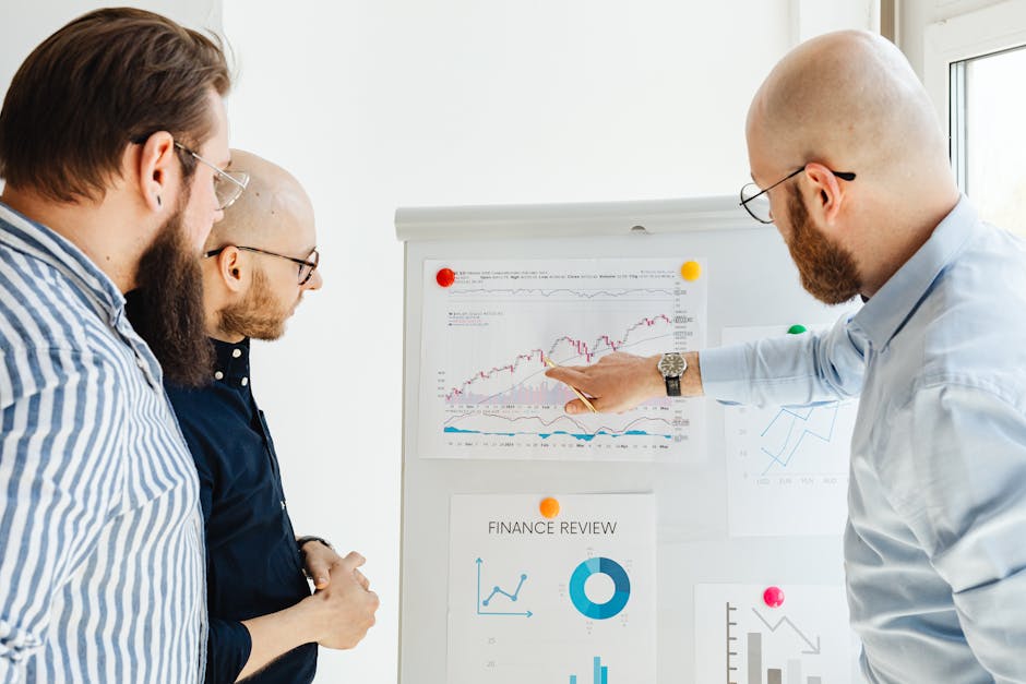 team discussing data insights in a meeting room