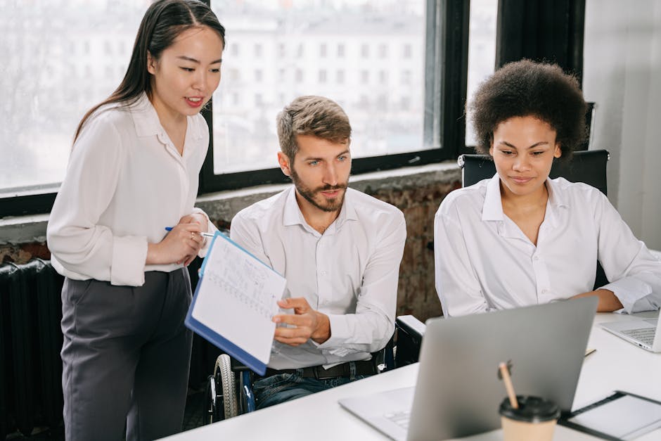 team leader presenting value of new team to existing employees