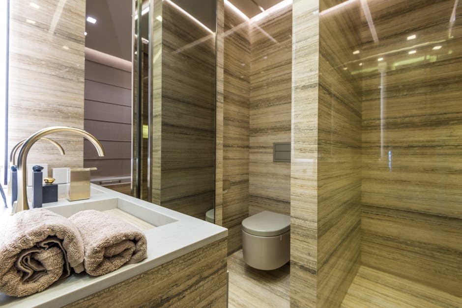 water-saving fixtures in a modern office bathroom