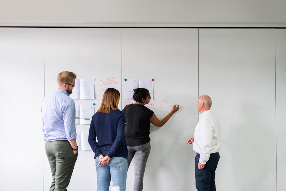 whiteboard filled with diverse ideas